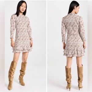 NWT Veronica Beard Farha Floral Print Long Sleeve Dress